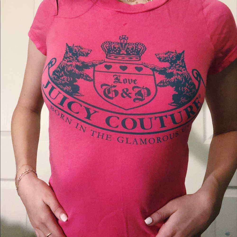 Y2K Juicy Couture Pink Tshirt Top